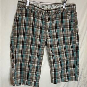 Element Plaid Casual Bermuda Shorts 7
